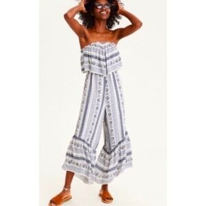 American Eagle Outfitters Women's Boho Plazzo Smock Romper Size Small